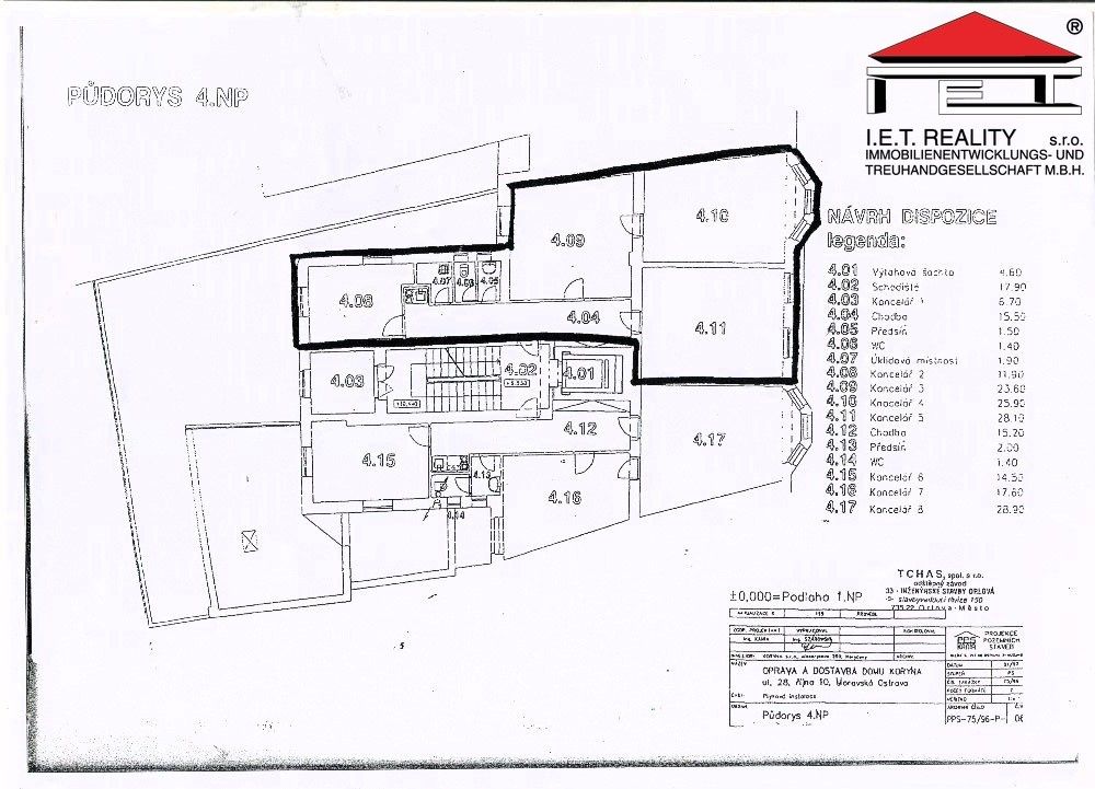 Pronájem kancelář - 28. října, Ostrava, 110 m²