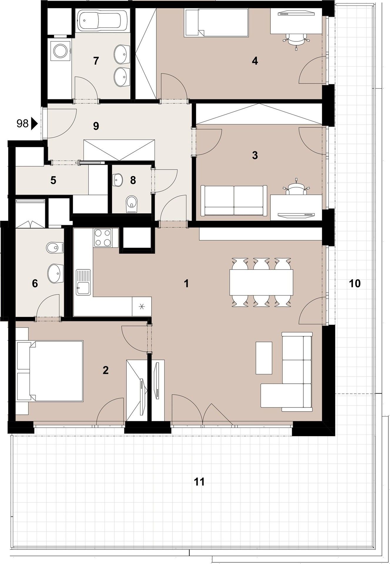 Prodej byt 4+kk - Poděbradská,Hloubětín,Praha, 108 m²