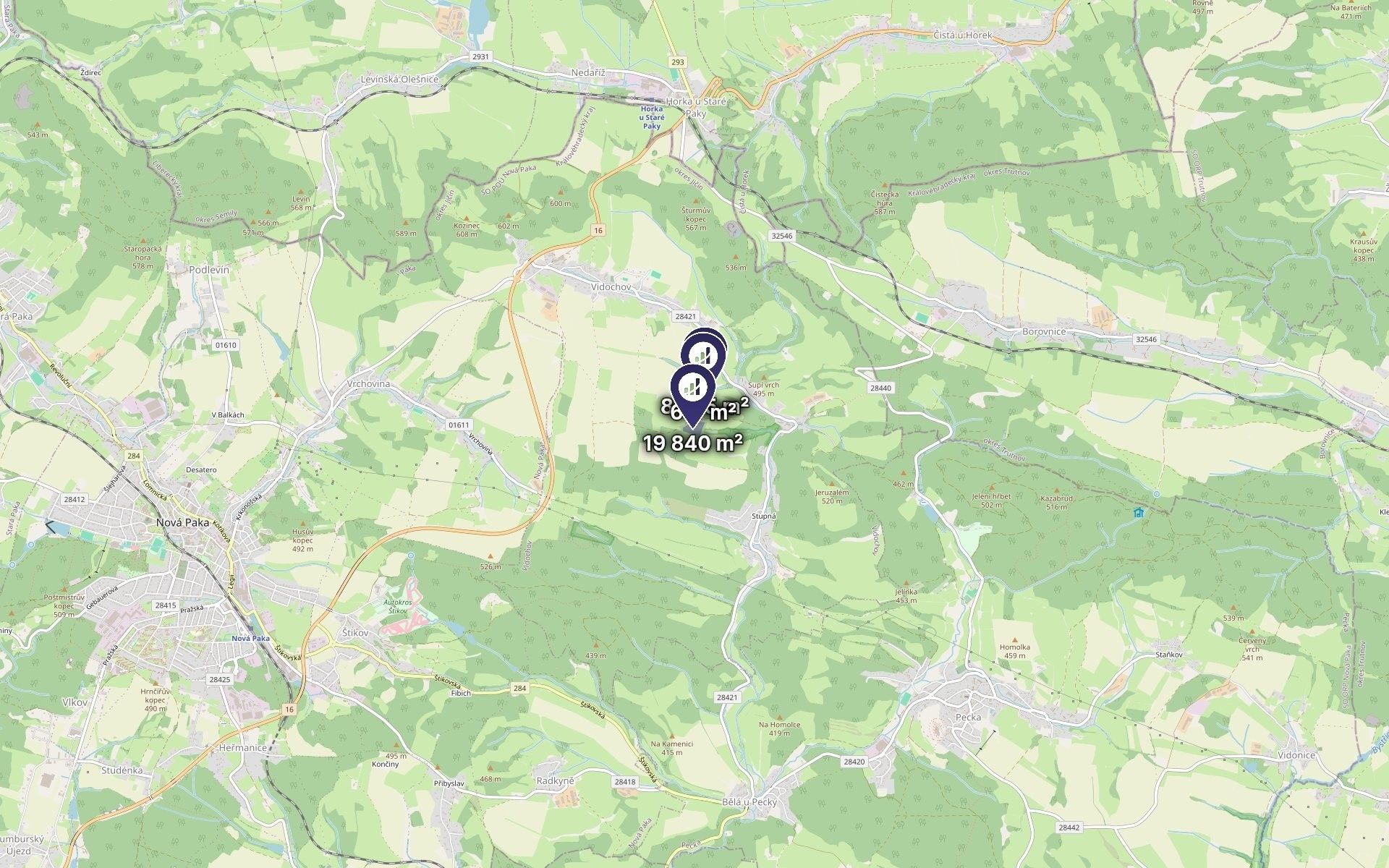 Zemědělský pozemek · 28 692 m² · Vidochov - 3