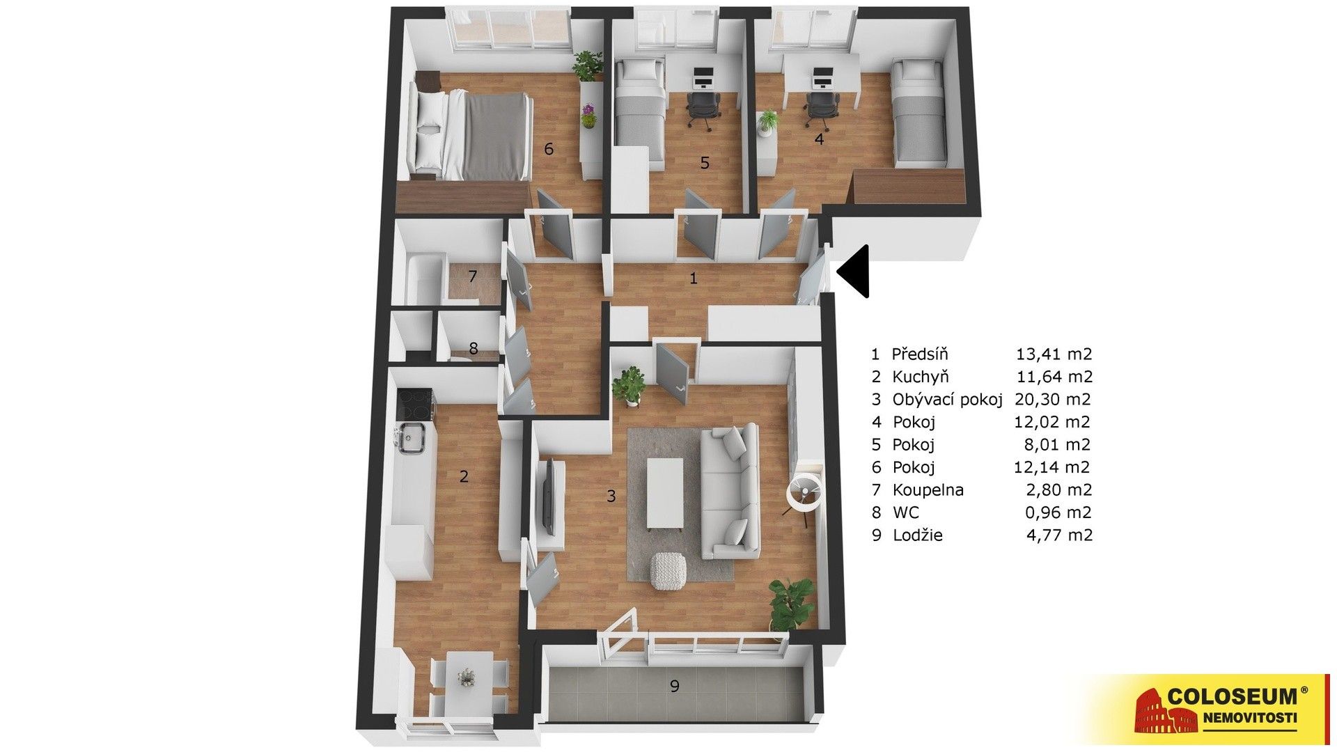 Prodej byt 4+1 - Líšeň, Brno, 84 m²