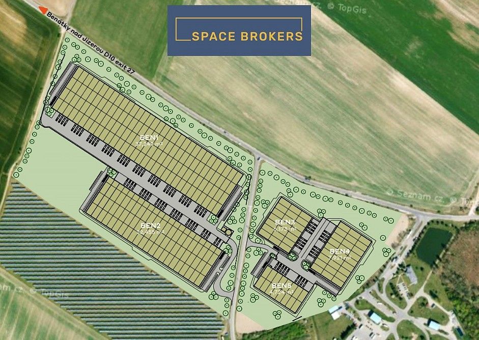 Sklady, Benátky nad Jizerou, okres Mladá Boleslav, Středočeský kraj, 5 000 m² - 2