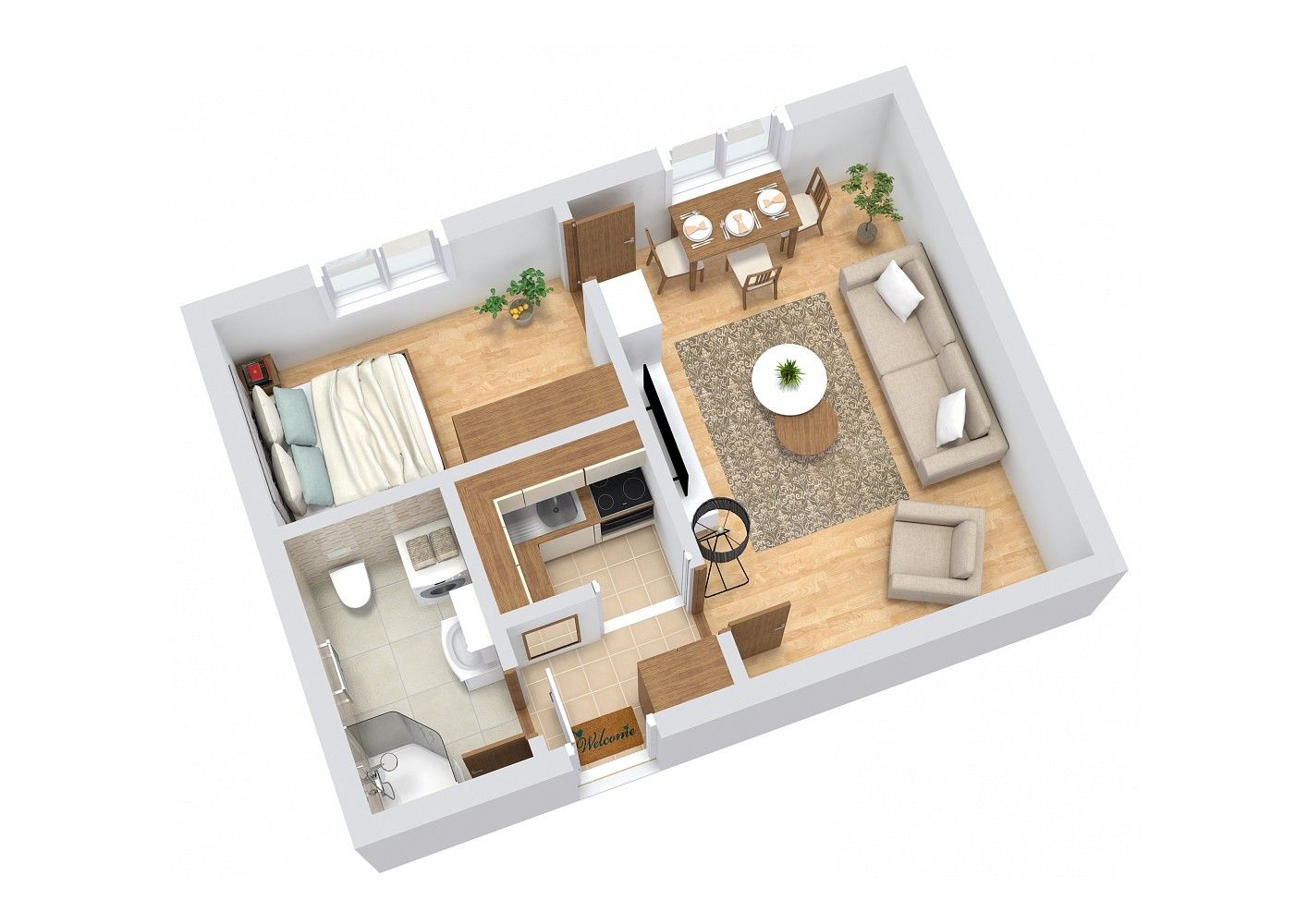 2+kk, Masarykova, Roztoky, okres Praha-západ, 35 m² - 2