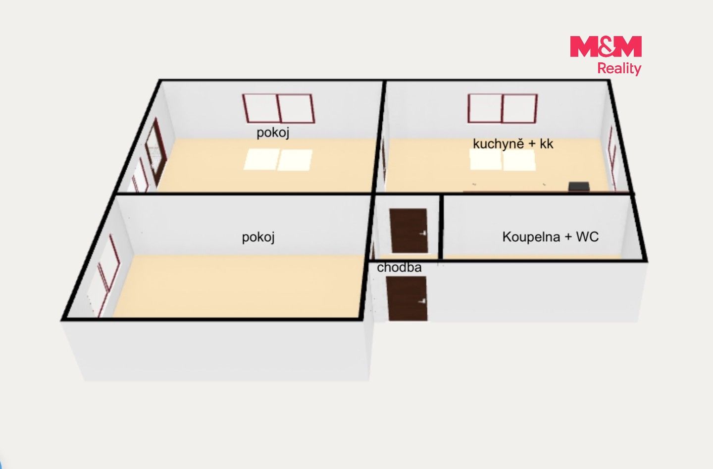 Pronájem byt 3+kk - Pelclova, Kostelec nad Orlicí, 80 m² - 5