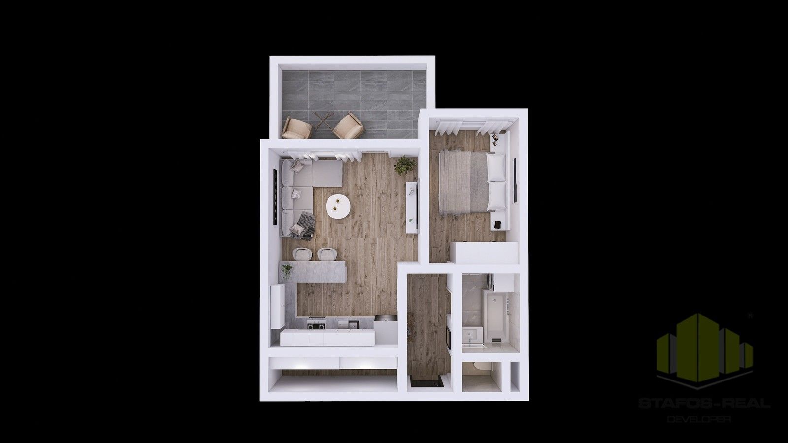 Pronájem byt 2+kk - Topolová, Olomouc, 56 m²