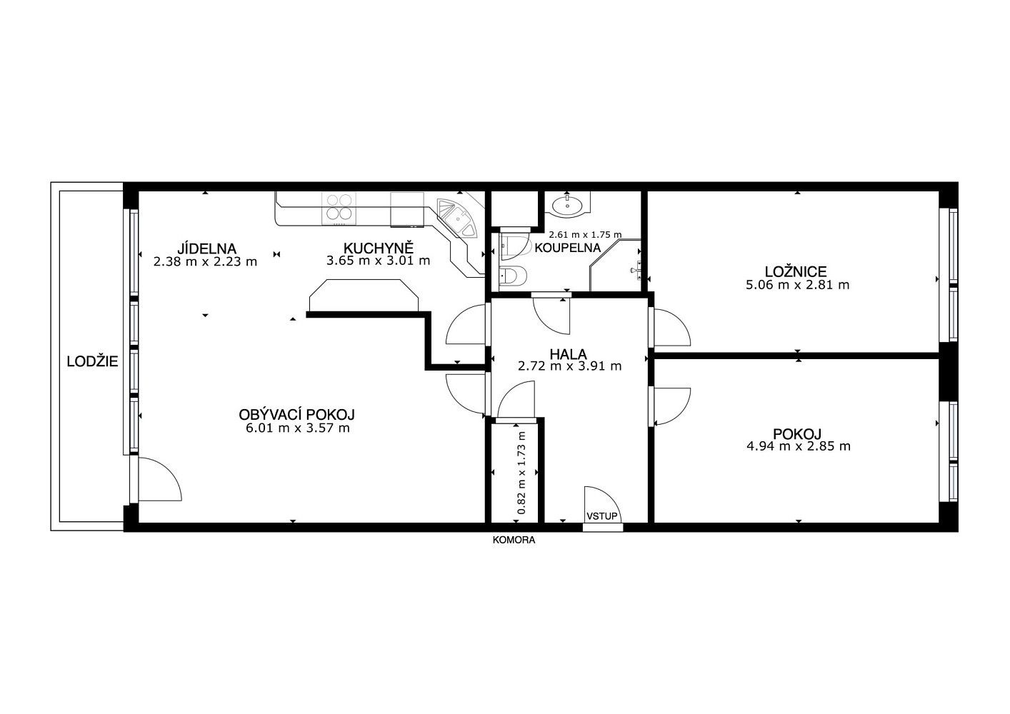 Byt 3+1 · 80 m² · Praha - Kyje, okres Praha 14, Hlavní město Praha - 3