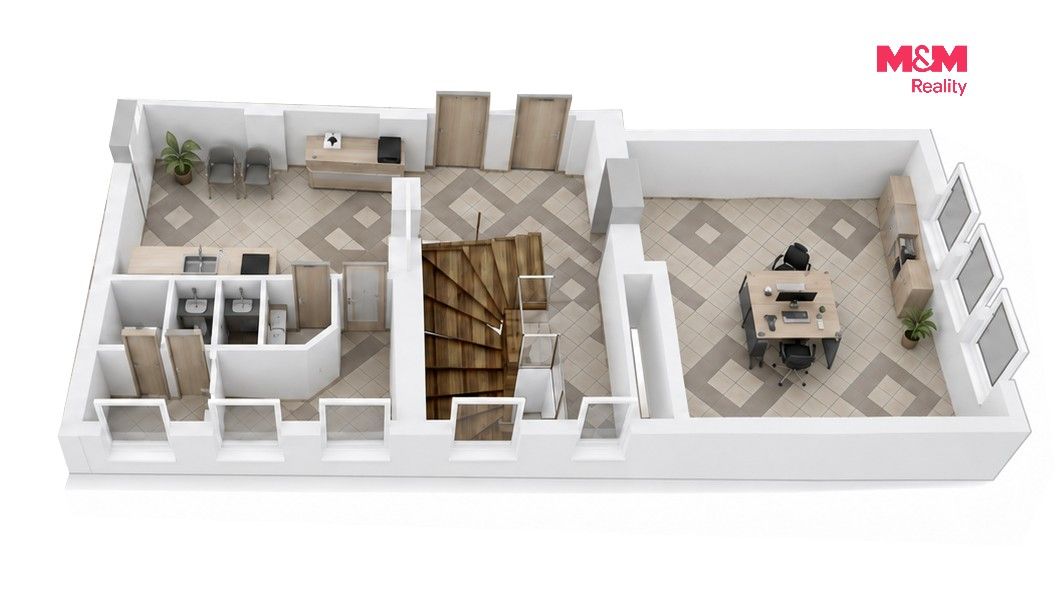 Kanceláře, Mírové nám., Ústí nad Orlicí, 40 m² - 2