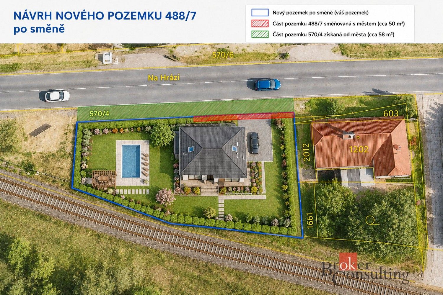 Pozemek pro bydlení · Kralupy nad Vltavou - Zeměchy, okres Mělník, Středočeský kraj - 4