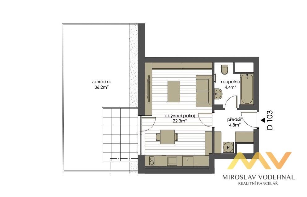 Byt 1+kk · 32 m² · Václavkova, Hradec Králové - 4