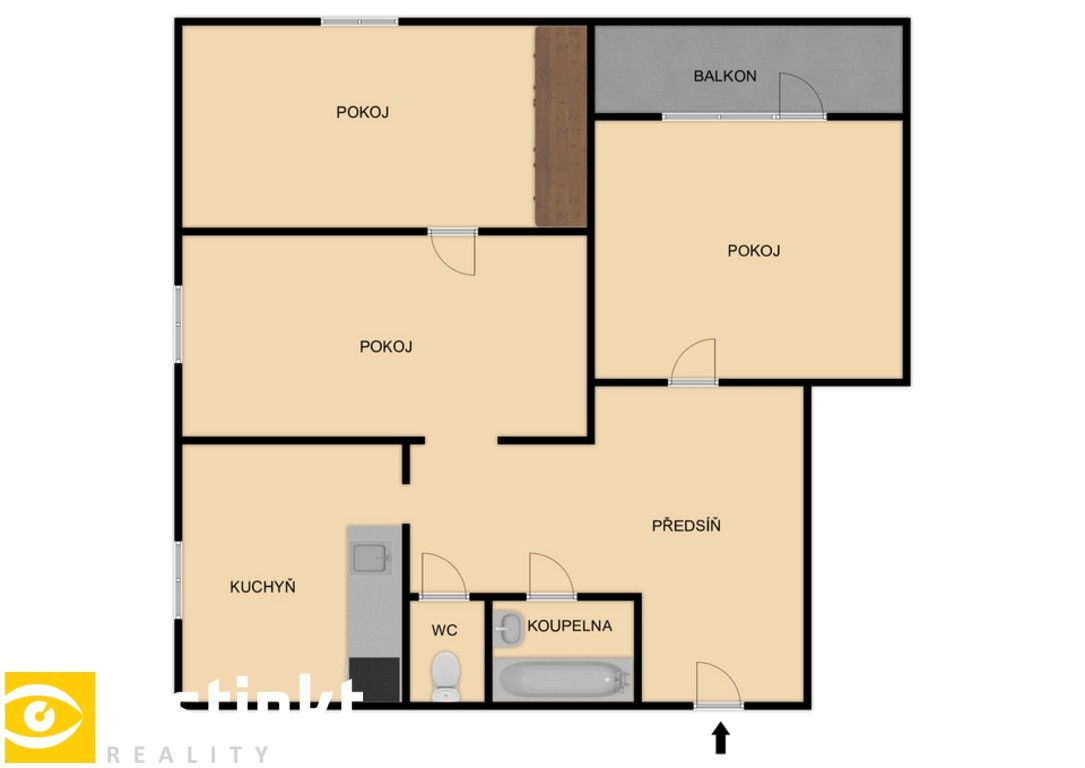 Pronájem byt 3+1 - Kolmá, Plzeň, 90 m²
