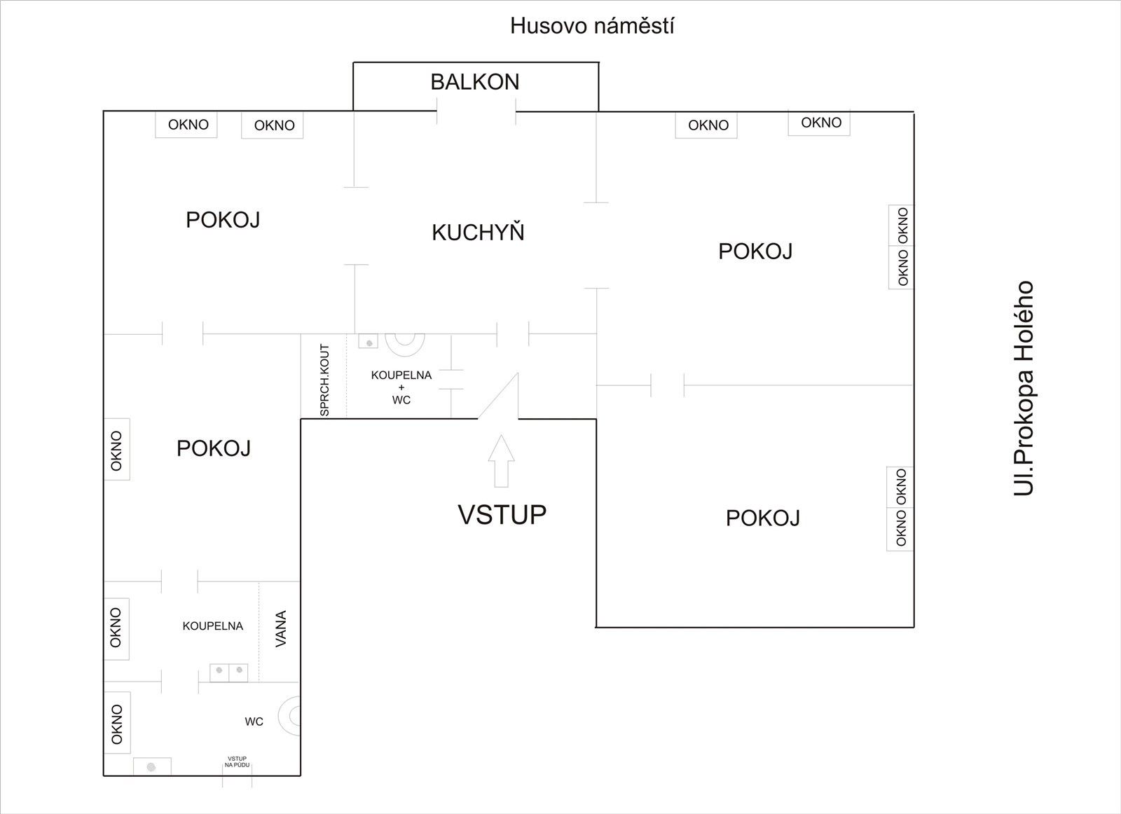 Byt 4+1 · 156 m² · Husovo nám. 74, Děčín IV-Podmokly - 4