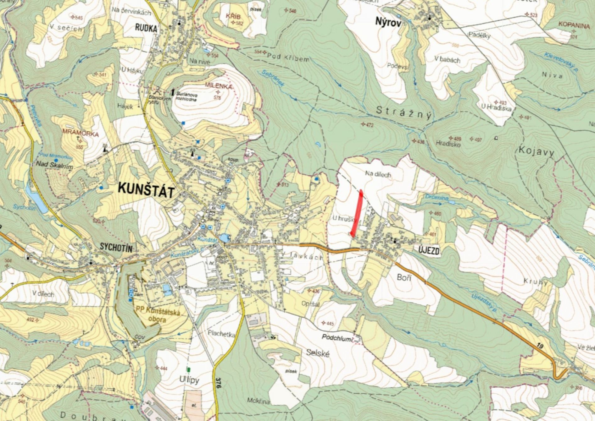 Pozemek pro bydlení · Kunštát Újezd - 4