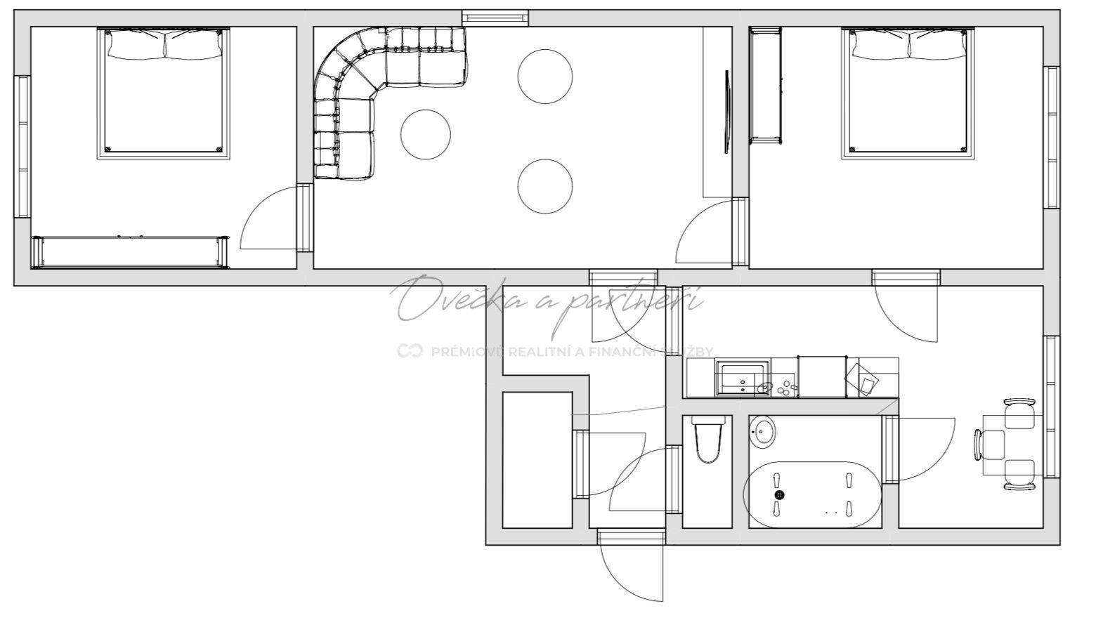 Prodej byt 3+1 - Sklářská, Vimperk, 65 m²