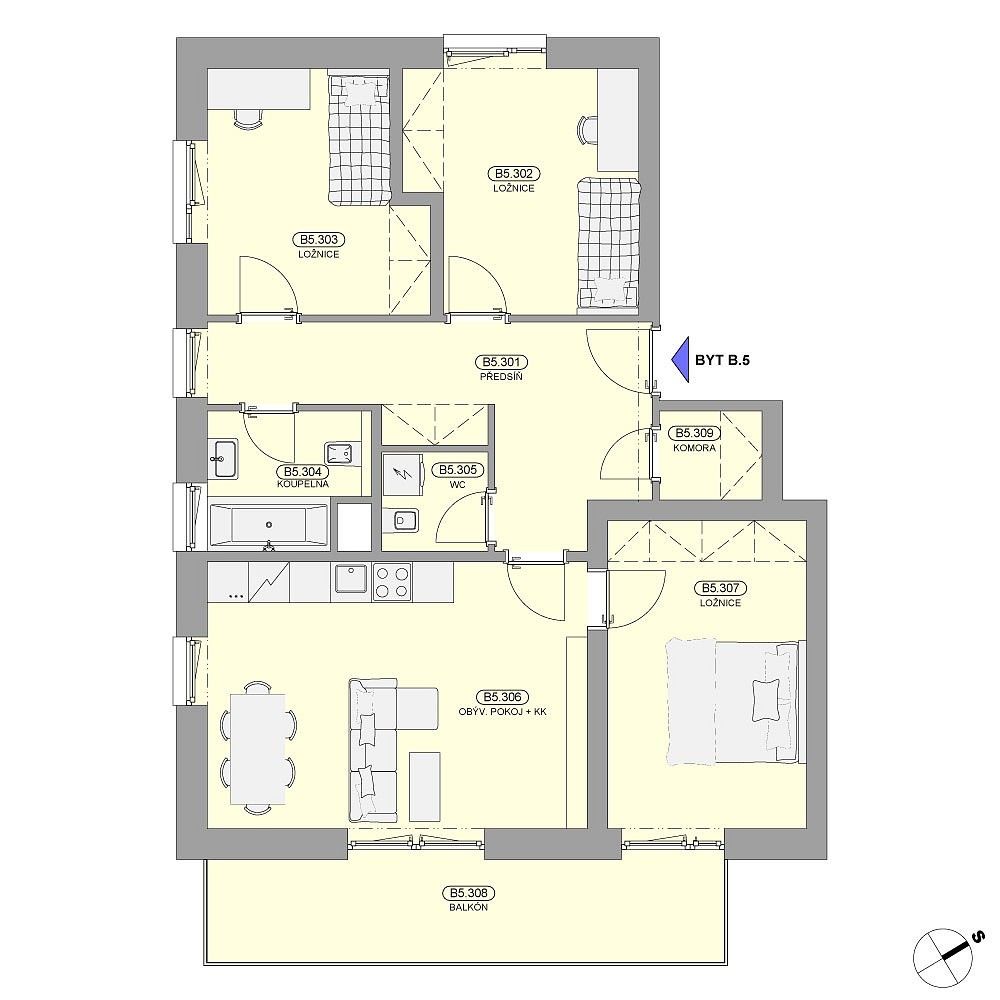 4+kk, Hanušovice, okres Šumperk, Olomoucký kraj, 80 m² - 2