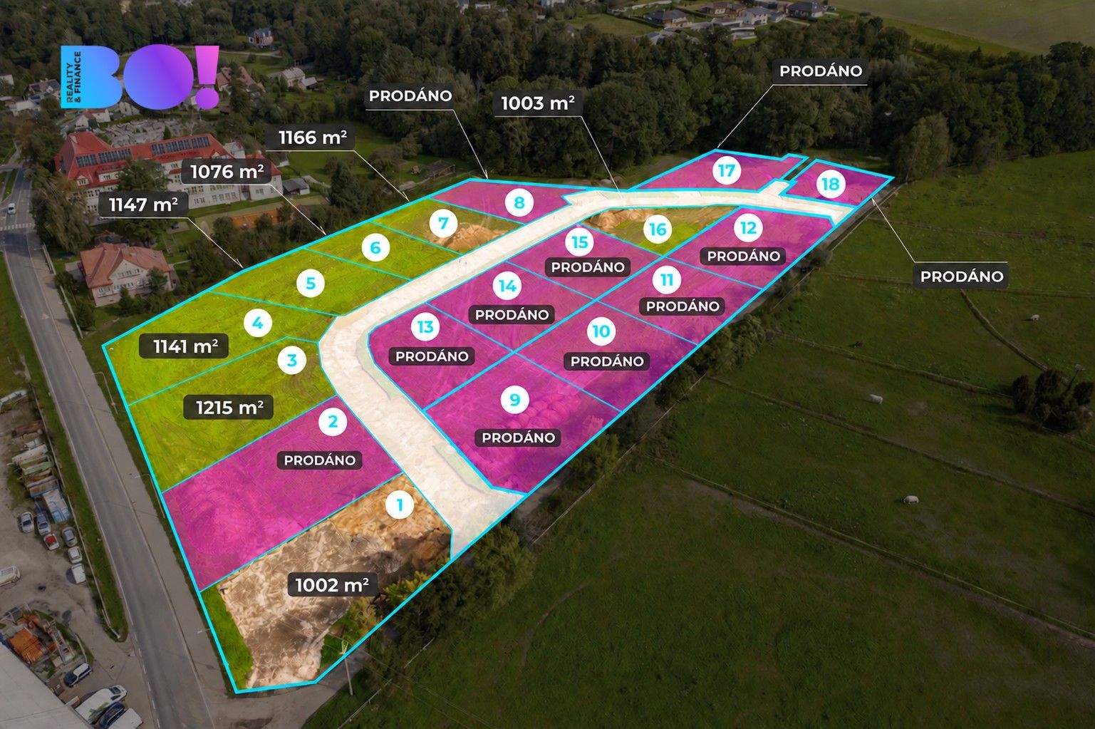 Pozemky pro bydlení, Havířov, 1 002 m² - 1