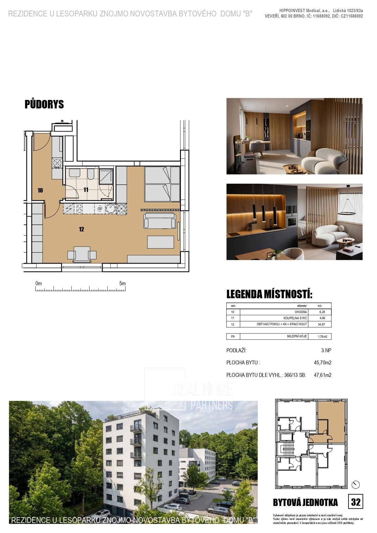 Prodej byt 1+kk - MUDr. Jana Janského, Znojmo, 48 m² - 5