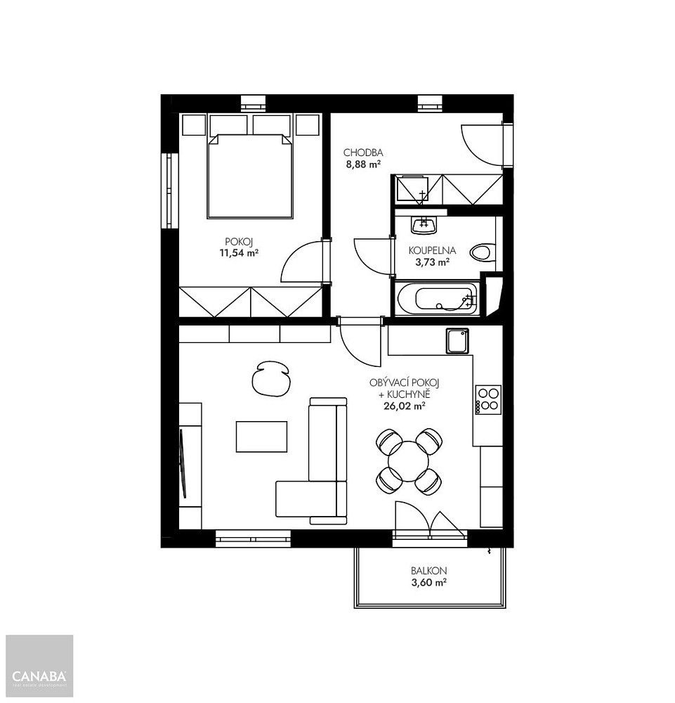 Prodej byt 2+kk - Praha, Hlavní město Praha, 54 m² - 5