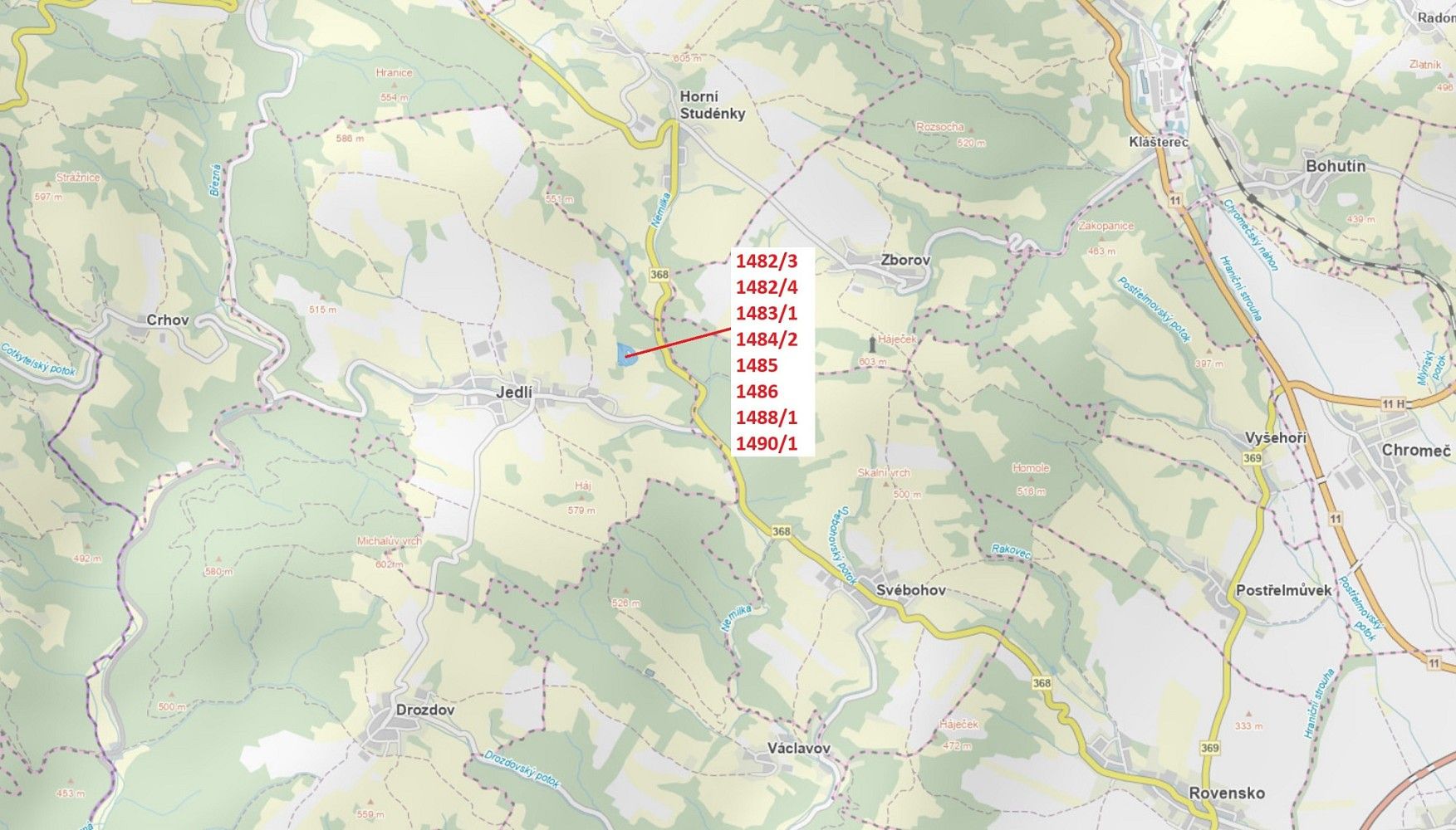 Louka, 22 765 m²