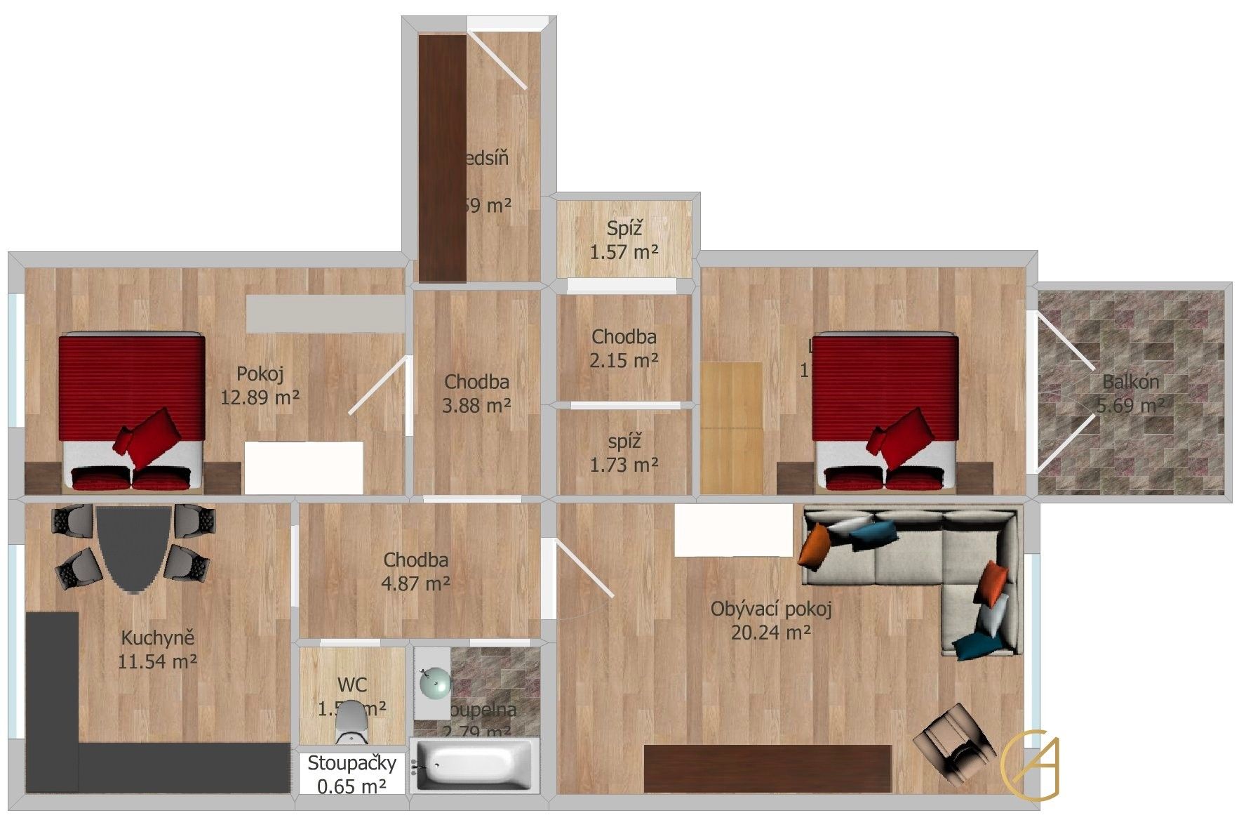 Prodej byt 3+1 - Bryksova, Praha, 78 m²