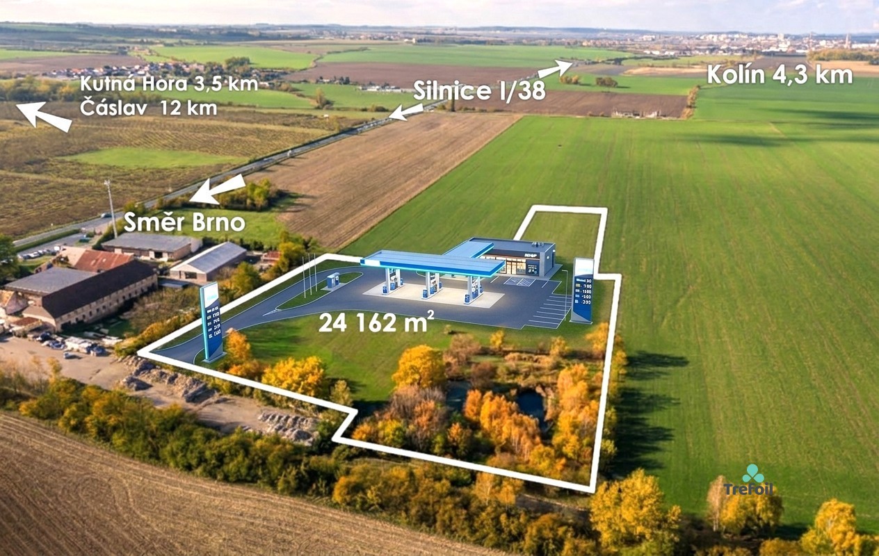 Komerční pozemky, Libenice, 24 162 m² - 2
