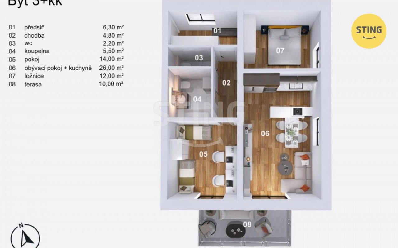Byt 3+kk · 70 m² · Slezská, Opava - 4