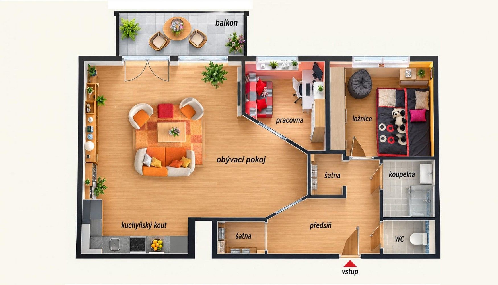 2+kk, Praha - Letňany, okres Praha 18, Hlavní město Praha, 55 m² - 2