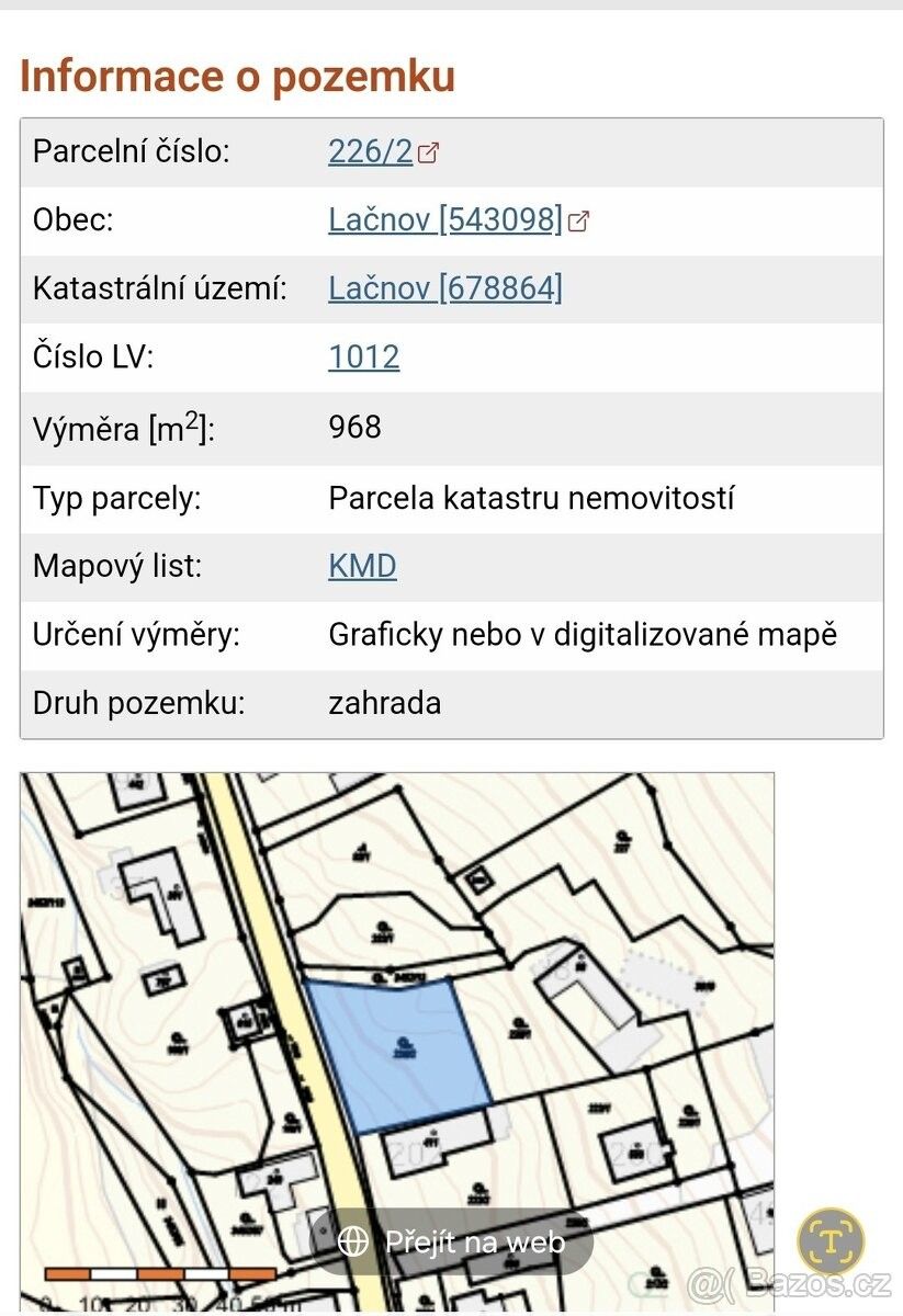 Pozemky pro bydlení, Horní Lideč, 756 12