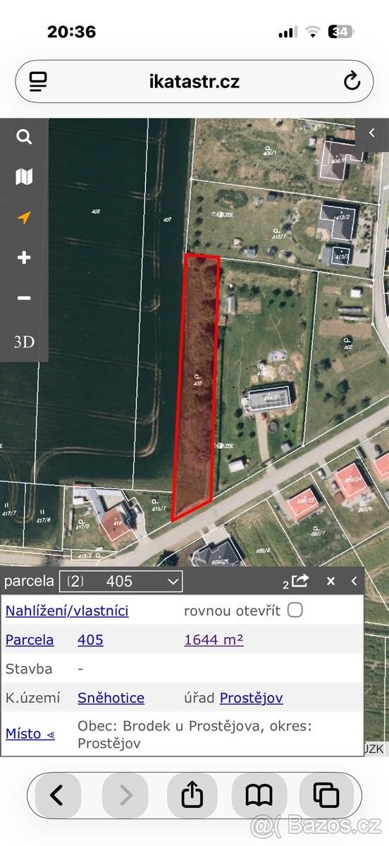 Pozemky pro bydlení, Brodek u Prostějova, 798 07