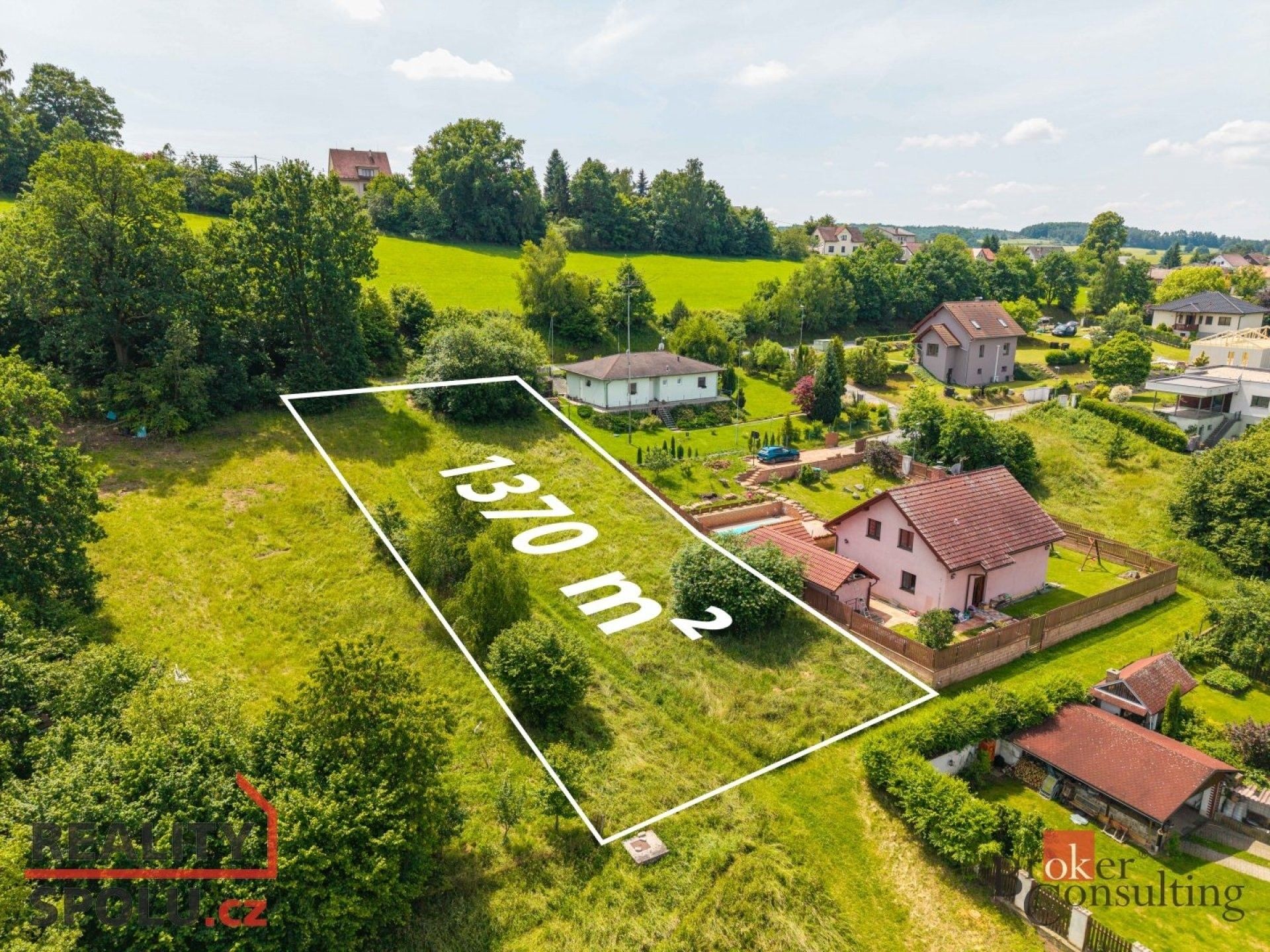 Prodej pozemek pro bydlení - Mrač, 1 370 m²