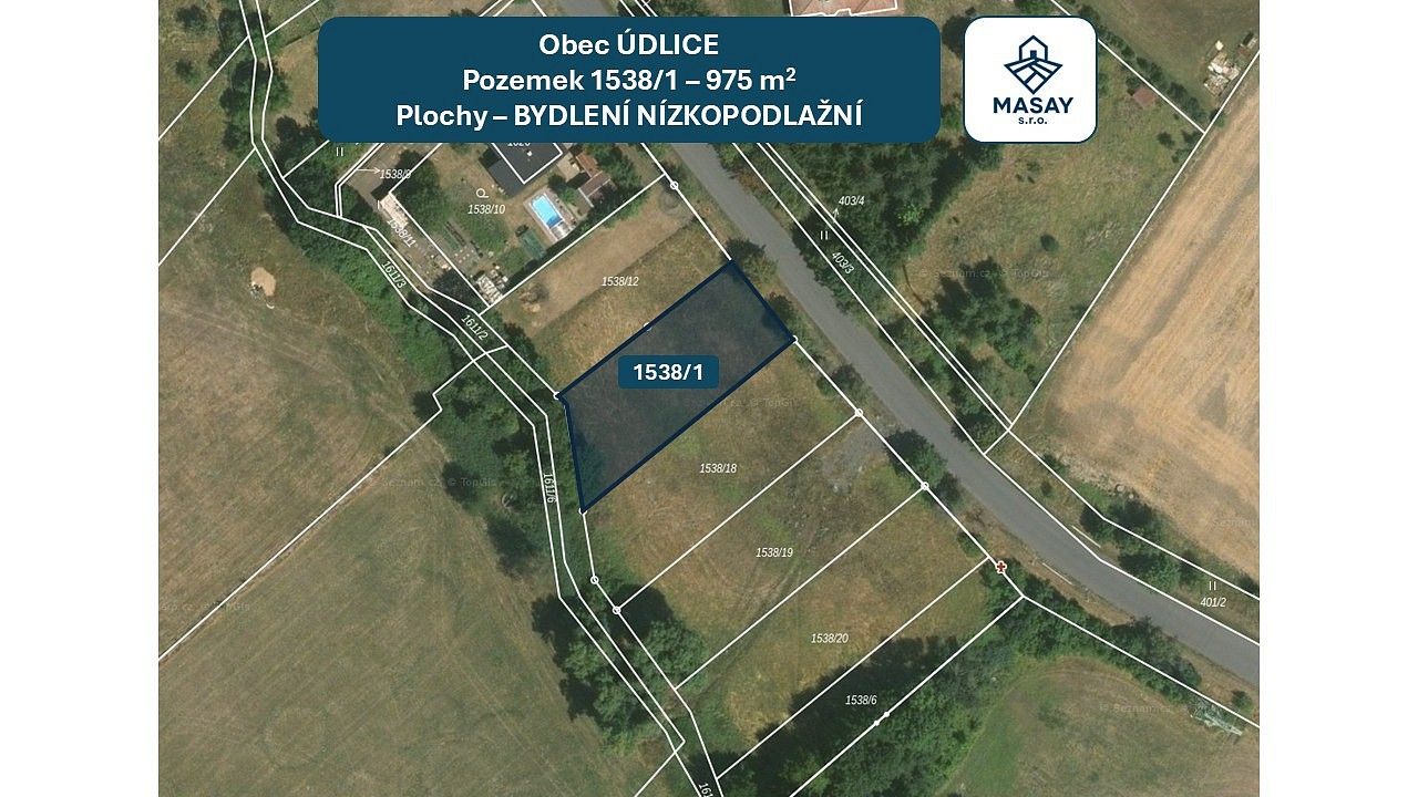 Pozemek pro bydlení, 975 m²
