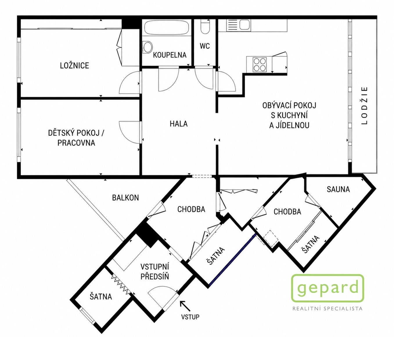 3+kk, Kettnerova 2060, Praha Stodůlky, 108 m² - 2
