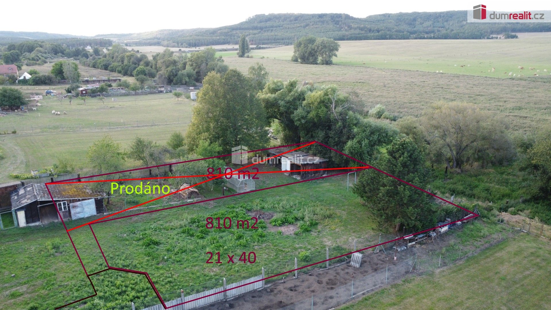 Pozemky pro bydlení, Nádražní, Vroutek, 810 m² - 2