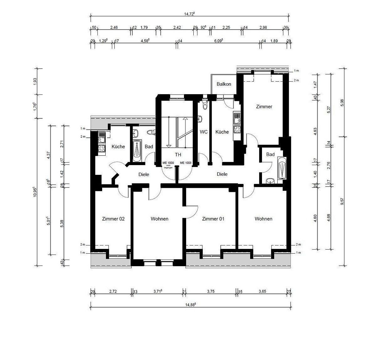 2+1, Schreyerstraße 16 Nürnberg Gostenhof Bayern 90443, 63 m² - 1
