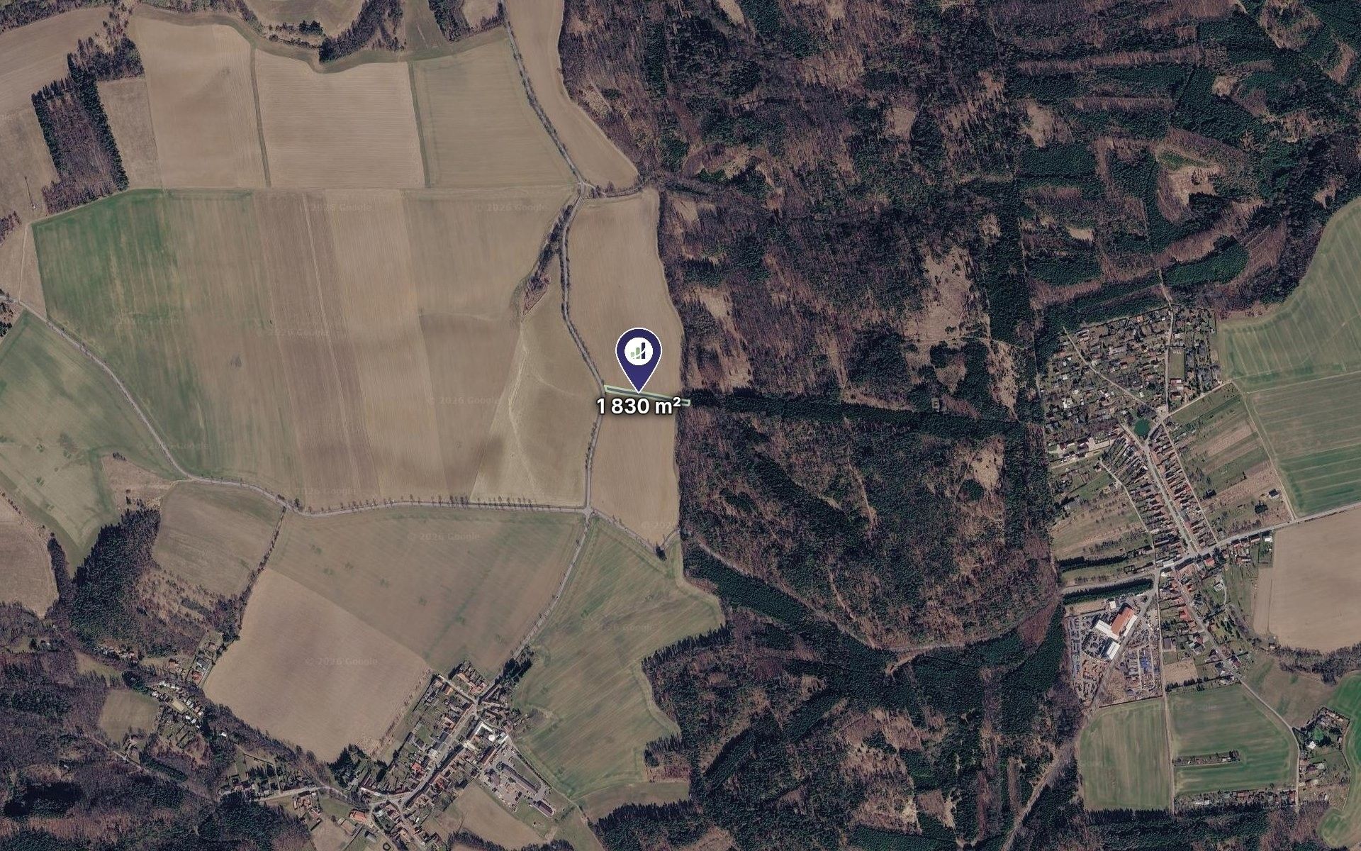 Zemědělské pozemky, Myslejovice, 1 830 m² - 2