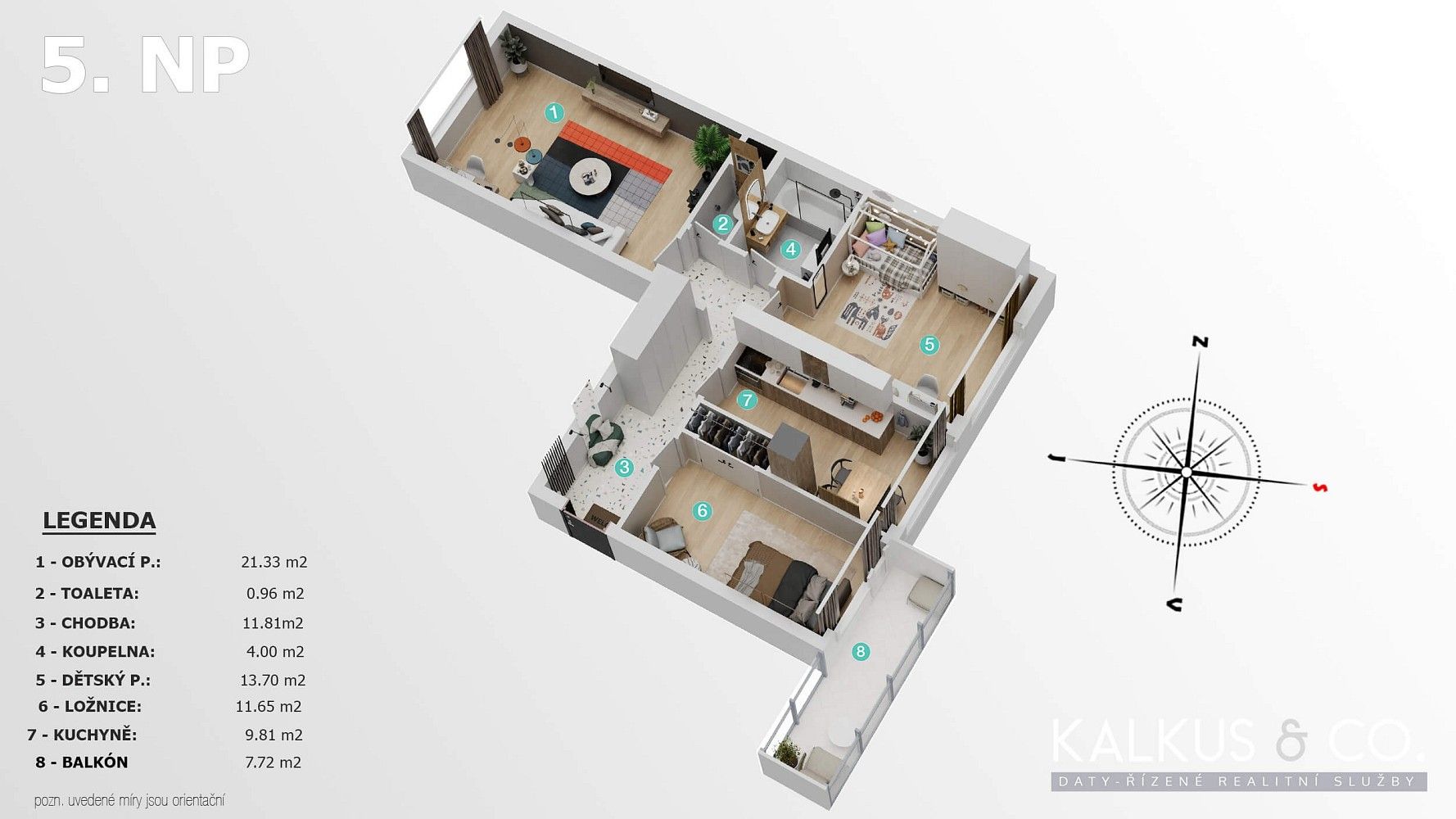 3+1, Hradec Králové - Nový Hradec Králové, Královéhradecký kraj, 78 m² - 2