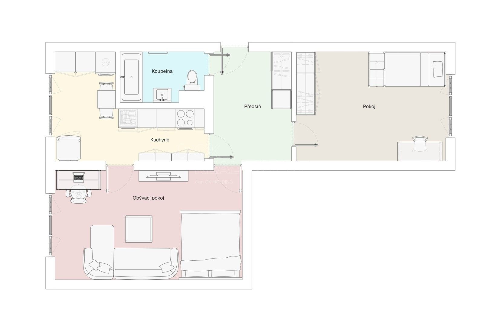 Prodej byt 2+1 - Dlouhá, Plzeň, 62 m²