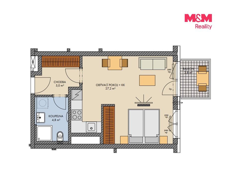 Byt 1+kk · 38 m² · Nádražní, Kralupy nad Vltavou - 3