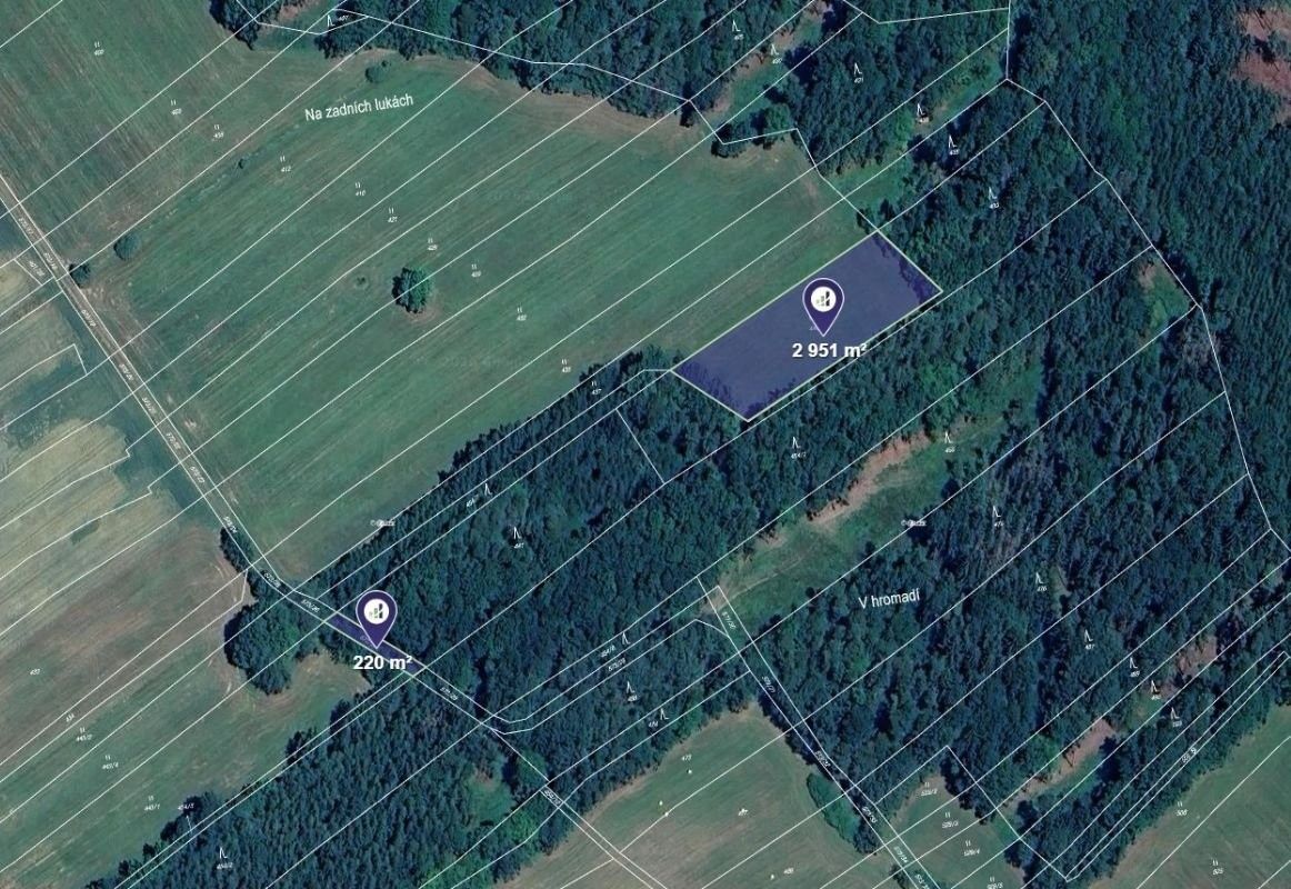 Louky, Ježovy, 3 171 m²