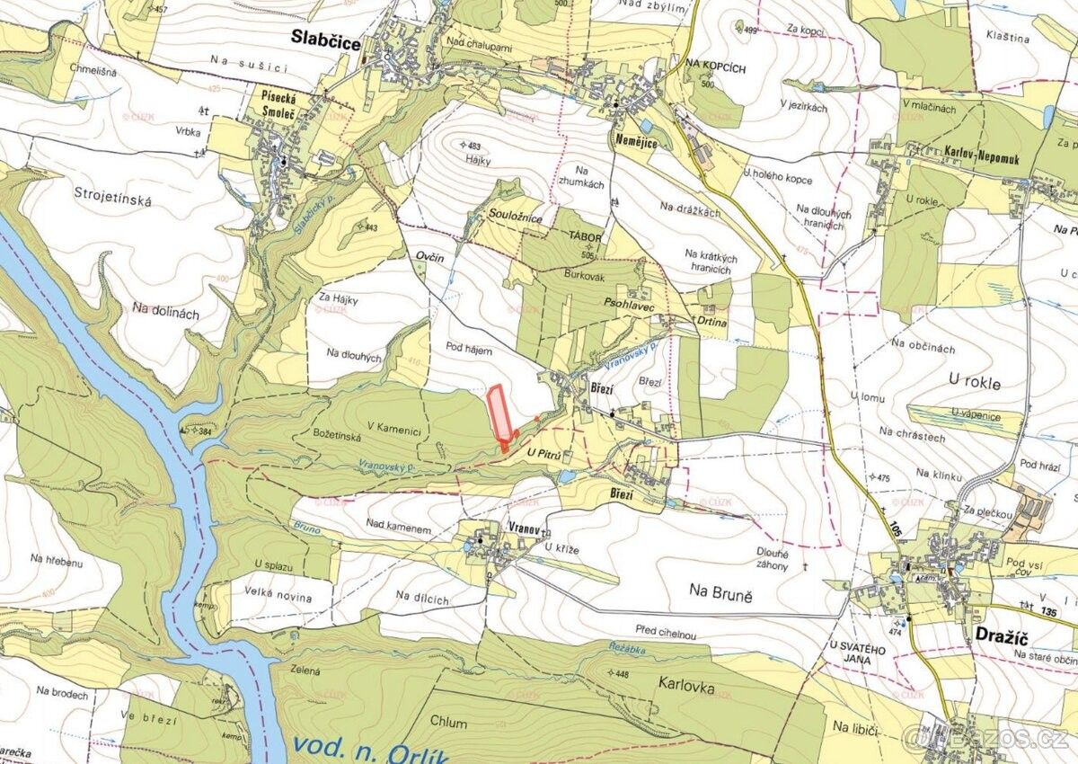 Prodej pozemek pro bydlení - Bernartice u Milevska, 398 43