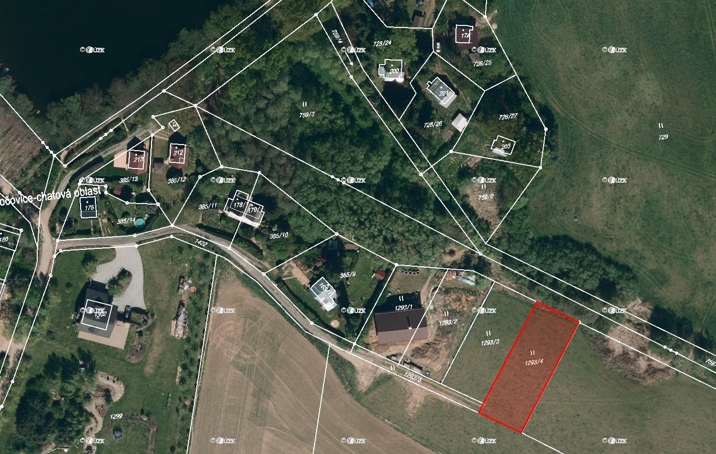 Pozemky pro bydlení, Čechočovice, 861 m²