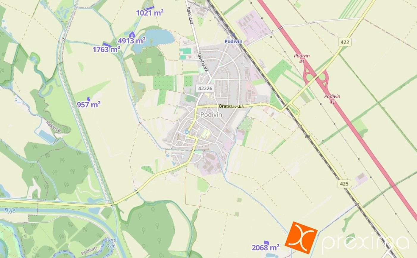 Prodej pozemek - Podivín, okres Břeclav, Jihomoravský kraj - 2