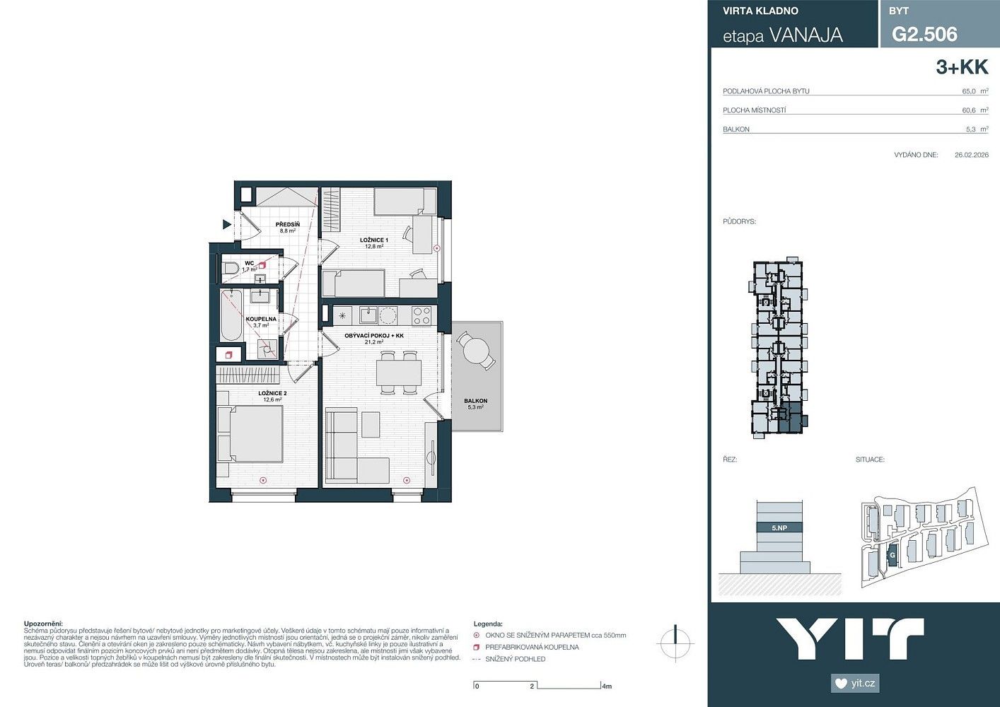 Prodej byt 3+kk - Kladno - Kročehlavy, Středočeský kraj, 61 m² - 2