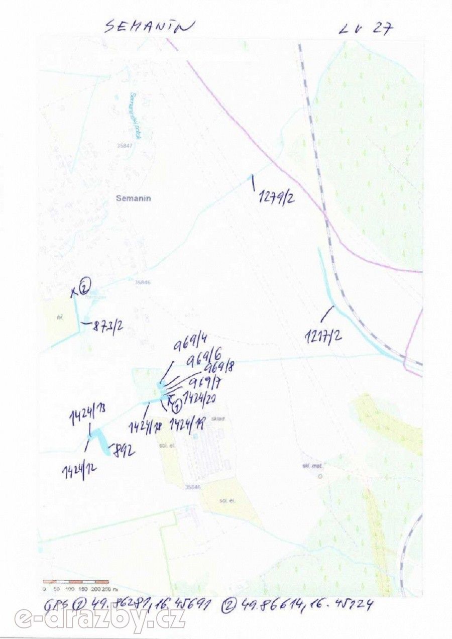 Prodej zemědělský pozemek - Semanín, 9 293 m²