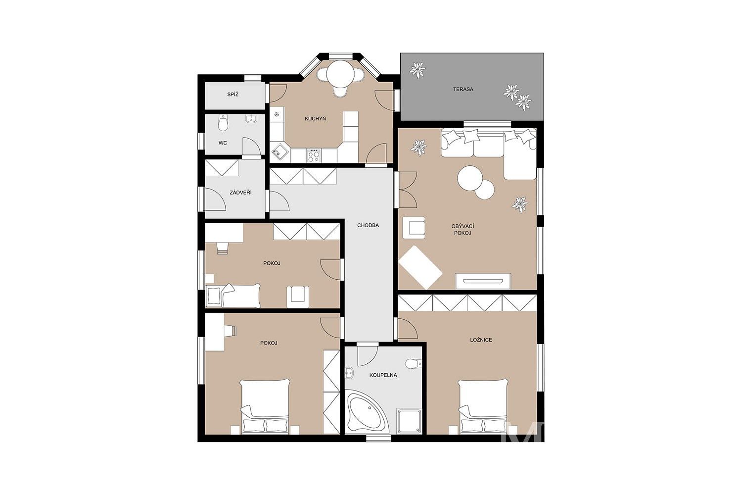 Prodej rodinný dům - Ve Stráni, Chomutov, 113 m² - 5