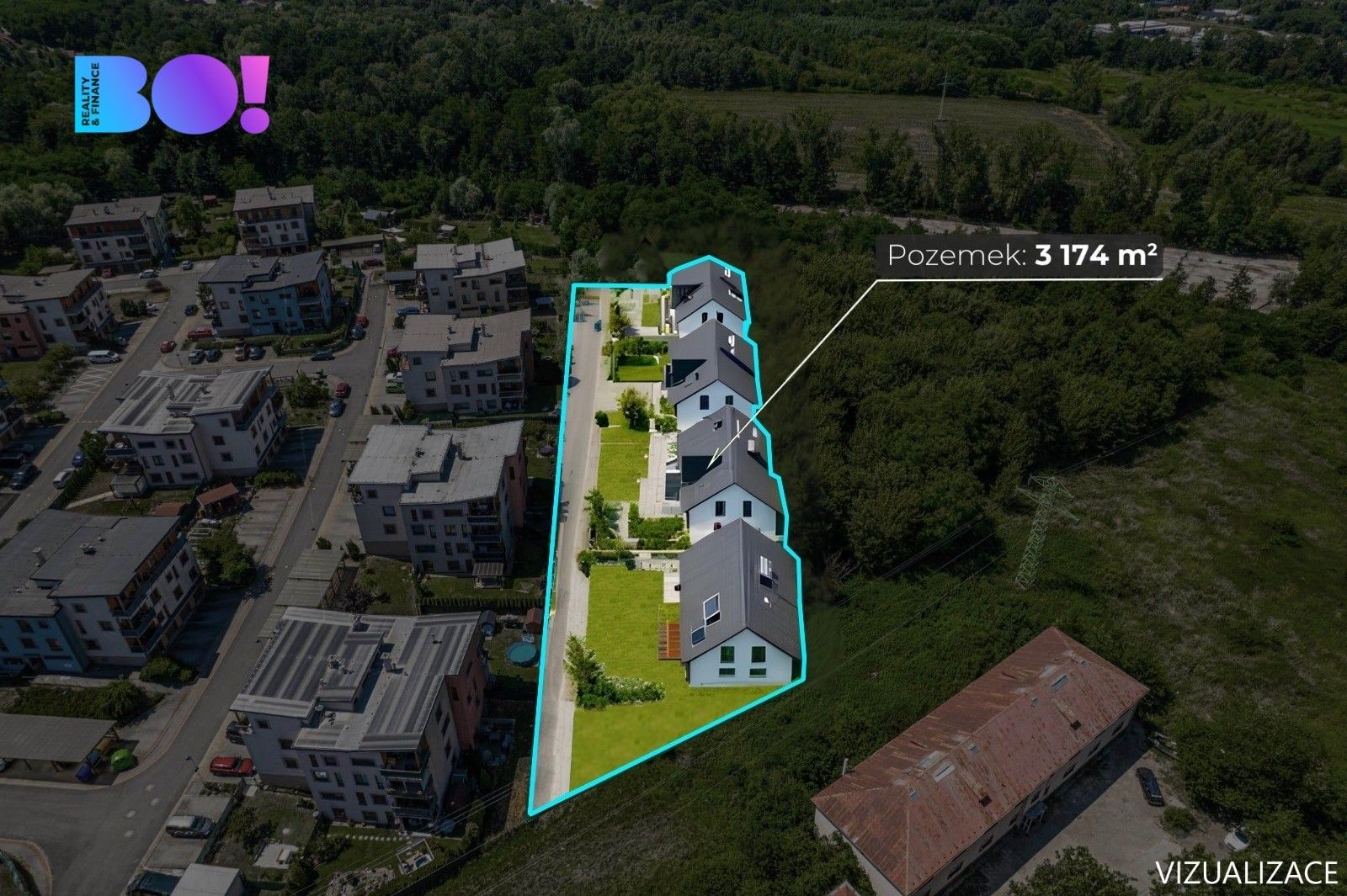 Pozemky pro bydlení, Ostrava, 3 174 m² - 2