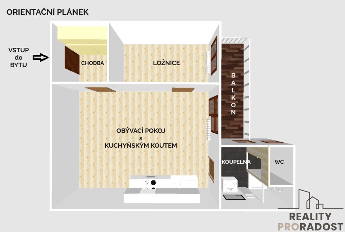 Pronájem byt 2+kk - Dolní náměstí, Olomouc, 53 m²