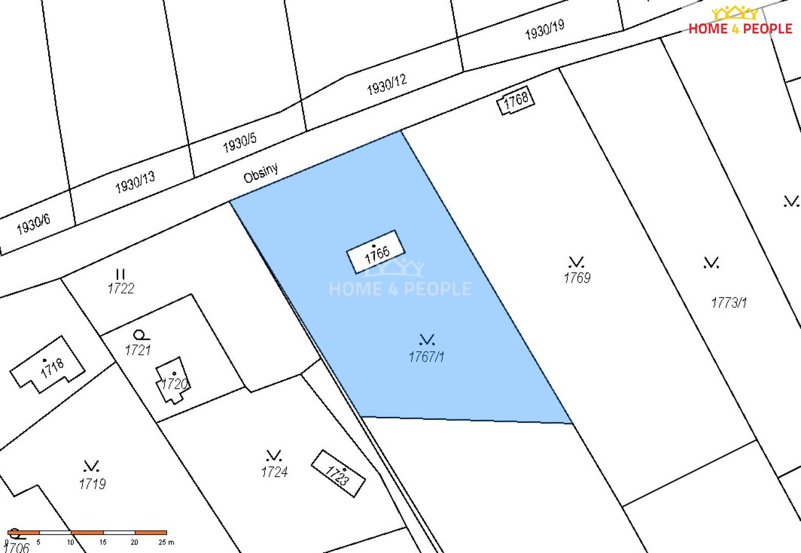 Prodej pozemek - Lipence, Praha, 1 285 m²