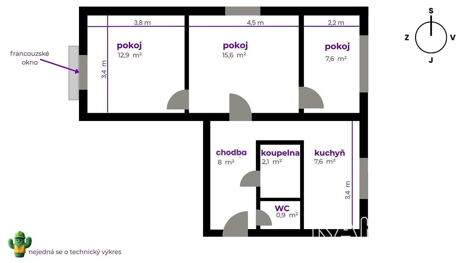 Byt 3+1 · 55 m² · Volgogradská, Ostrava - Zábřeh - 3