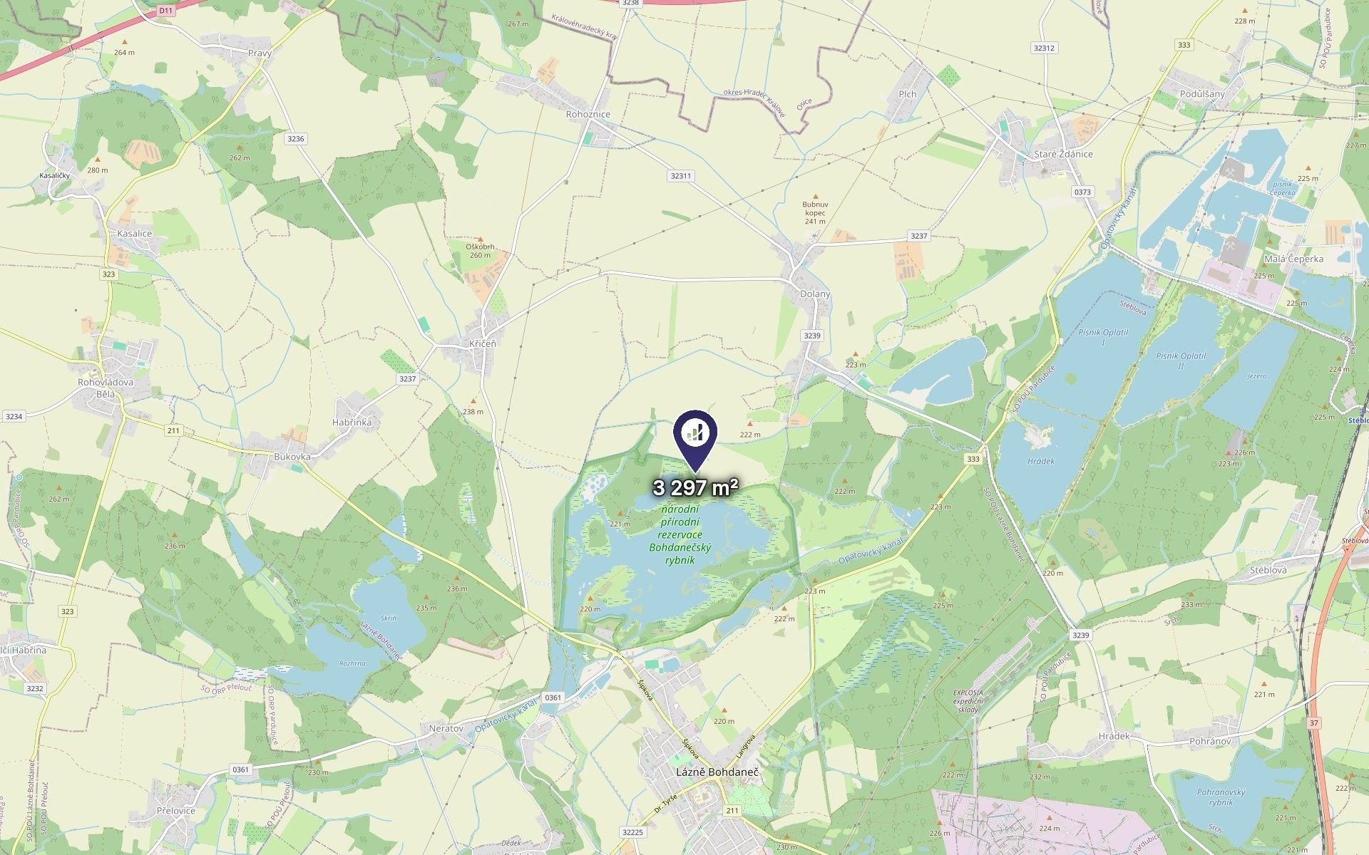 Louka · 824 m² · Lázně Bohdaneč - 3
