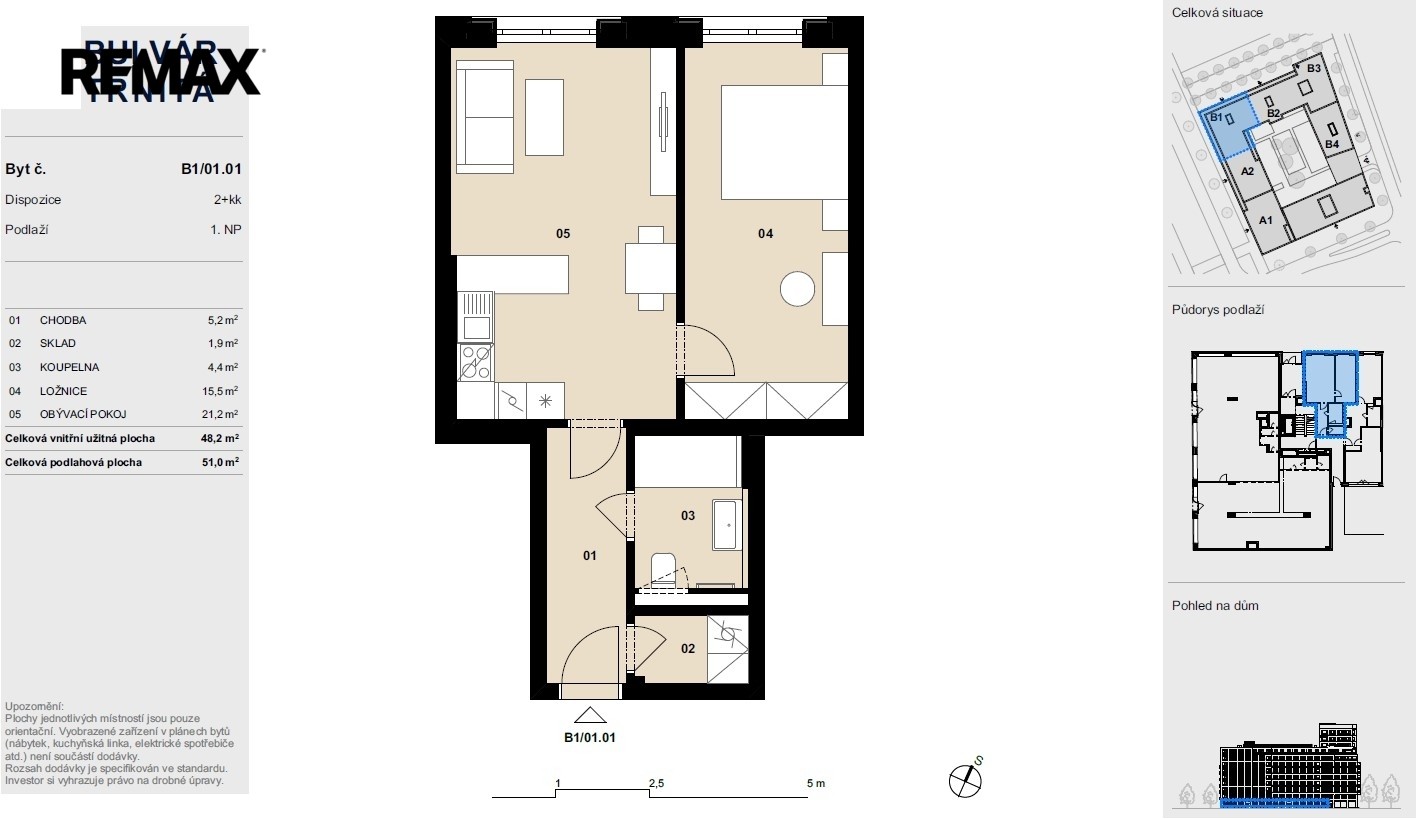 Prodej byt 2+kk - Trnitá 542, Brno, 48 m² - 5