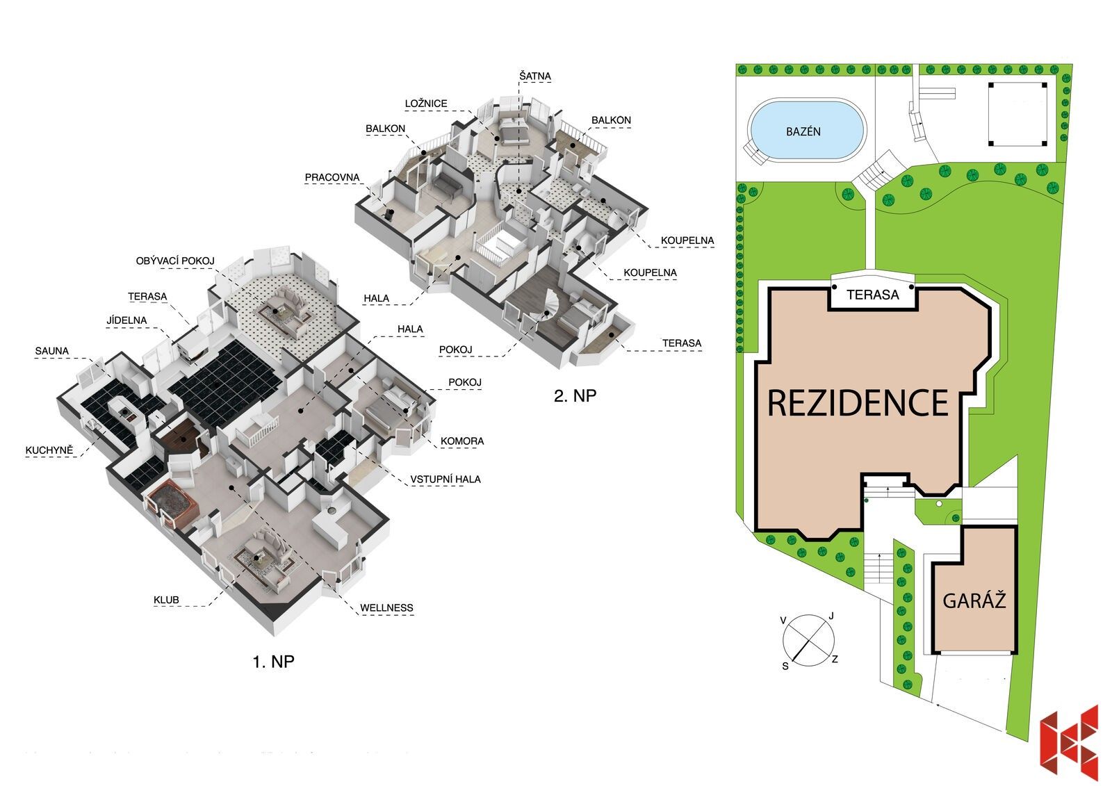 Prodej vila - Vyvýšená 573, Praha Lipence, 358 m² - 2